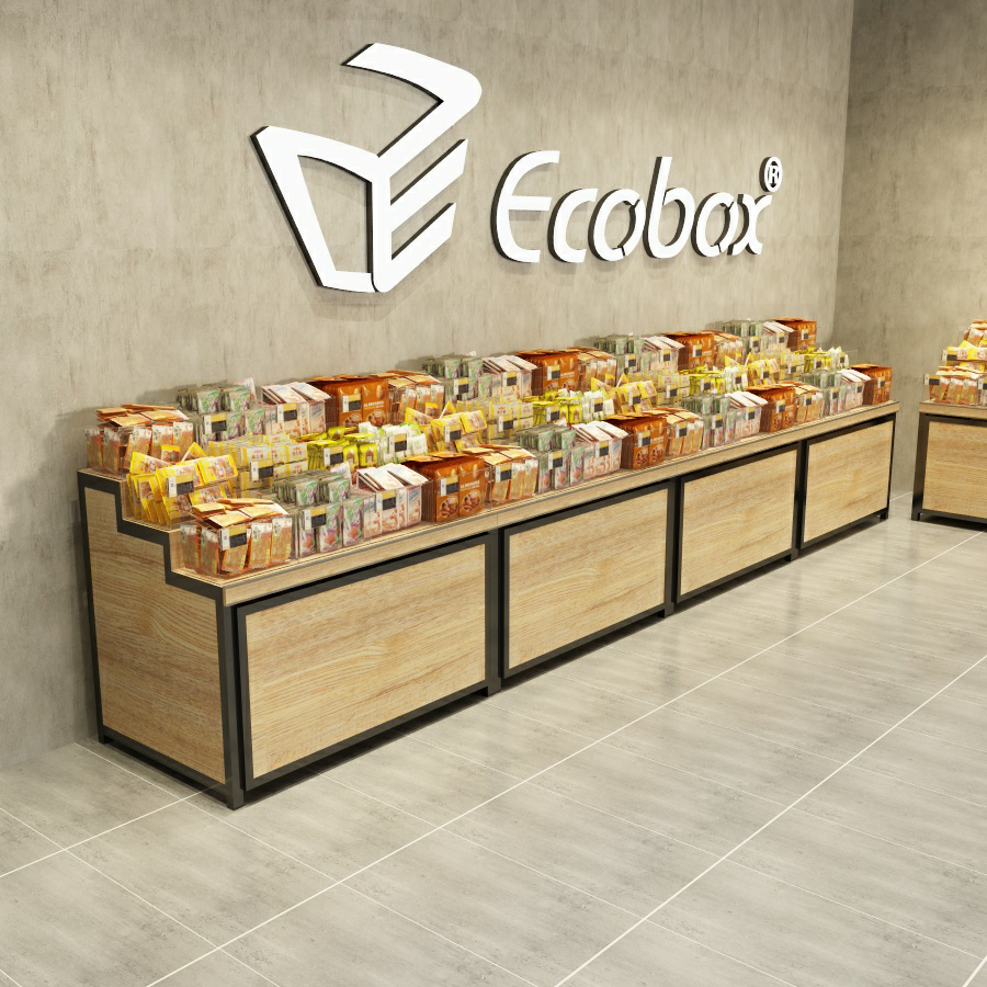 GMG001 ECOBOX Wooden Display Bulk food Display Stable Shelf